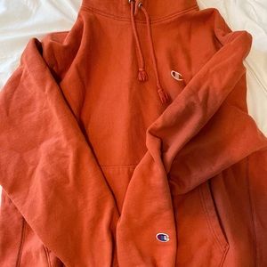 Burnt Orange Champion Reverse Weave Hoodie (MENS)